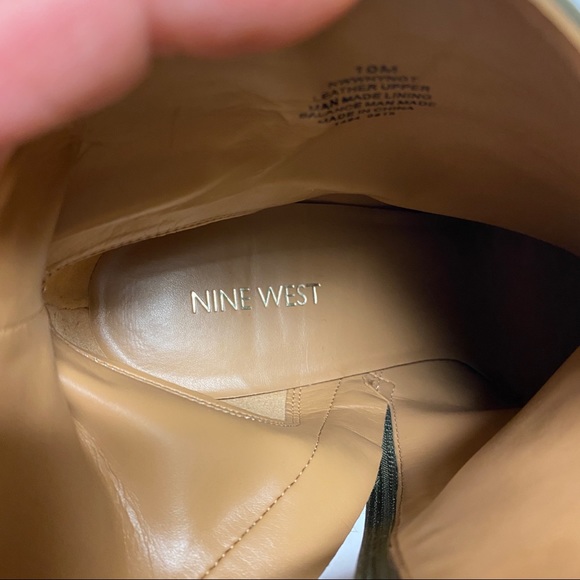 Nine West Suede Booties - Olive Green - women’s Size 10 - Picture 5 of 6